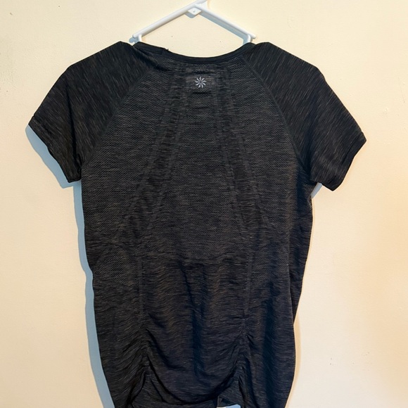 Athleta Gray Ruched T-Shirt - Picture 2 of 3